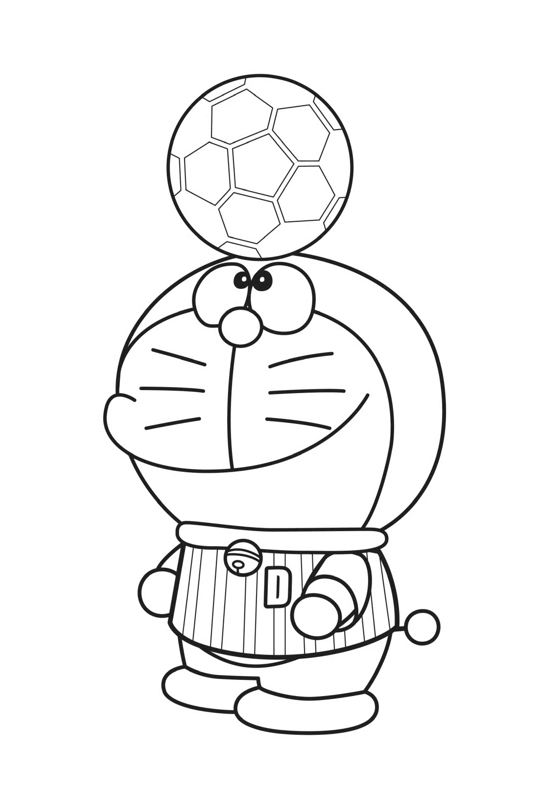 Doraemon Playing Soccer