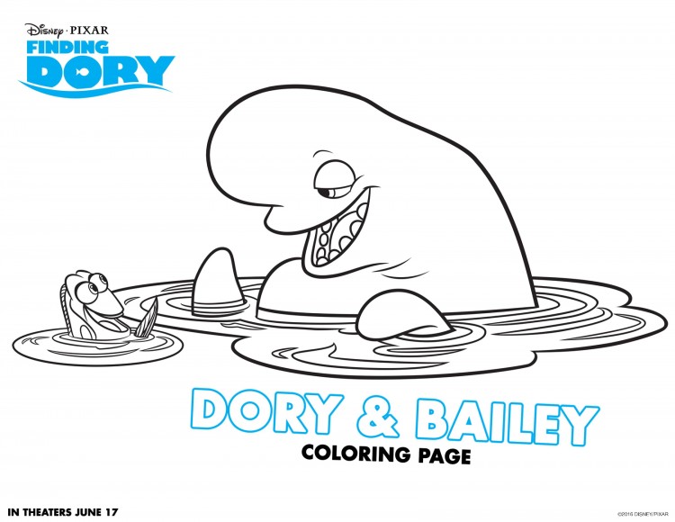 Dory and Bailey Coloring Page