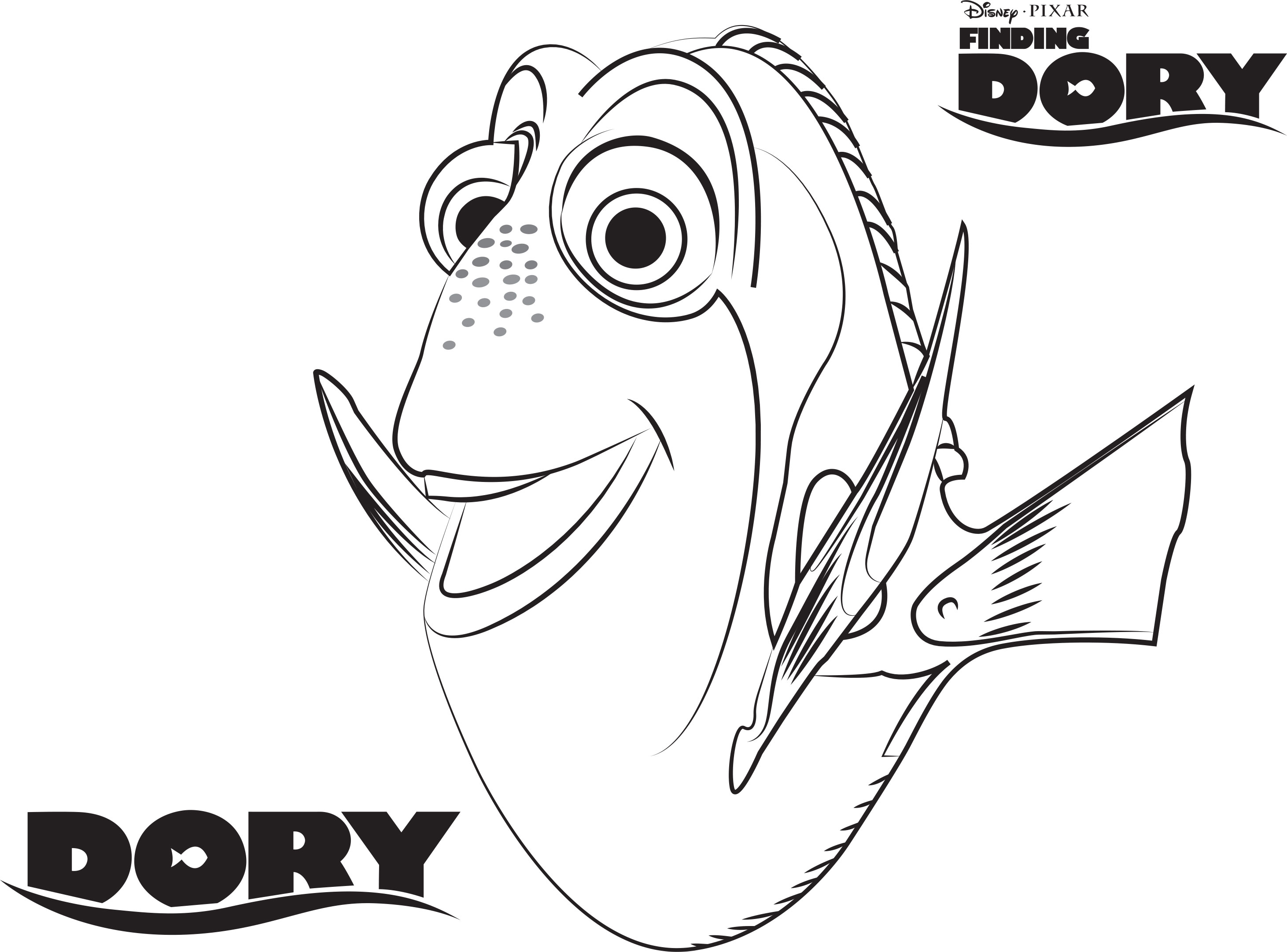 Dory Coloring Sheet Coloring Page