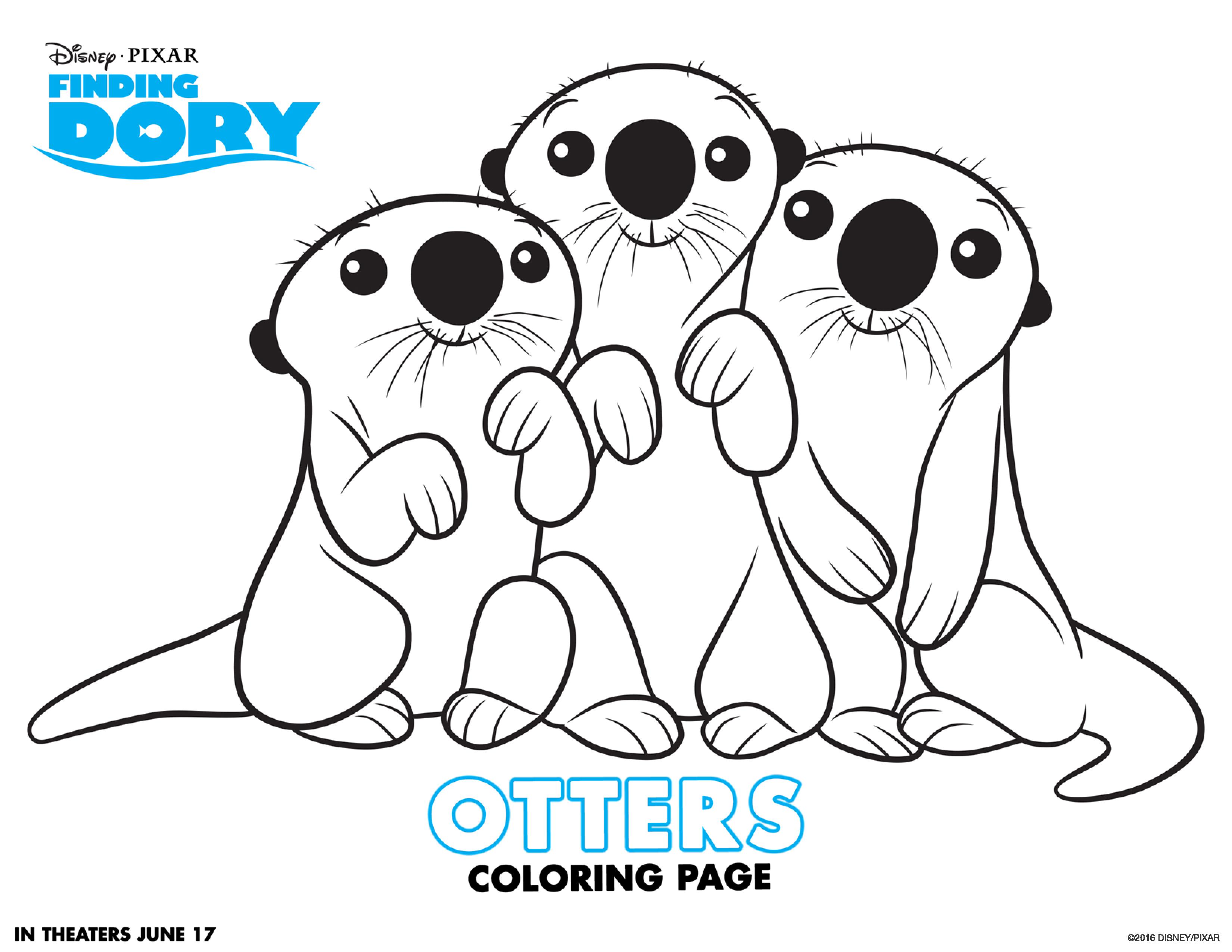 Dory Otters Coloring Page