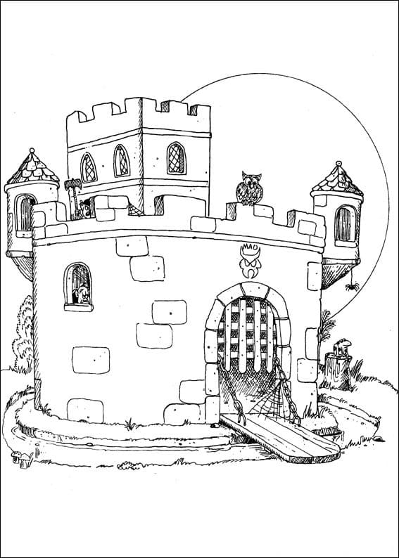 Dr. Claw Castle Coloring Page