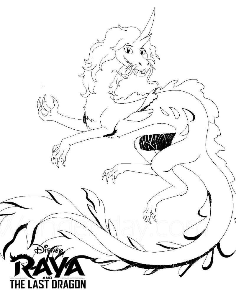 Dragon Sisu 2 Coloring Page