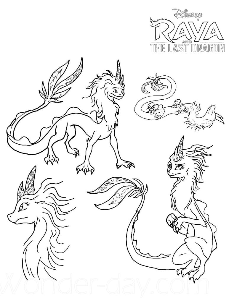 Dragon Sisu 3 Coloring Page