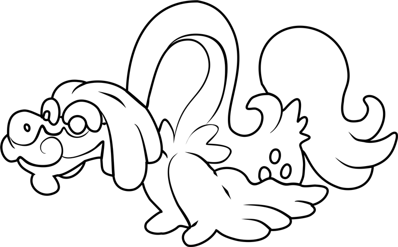 Drampa Flying Coloring Page
