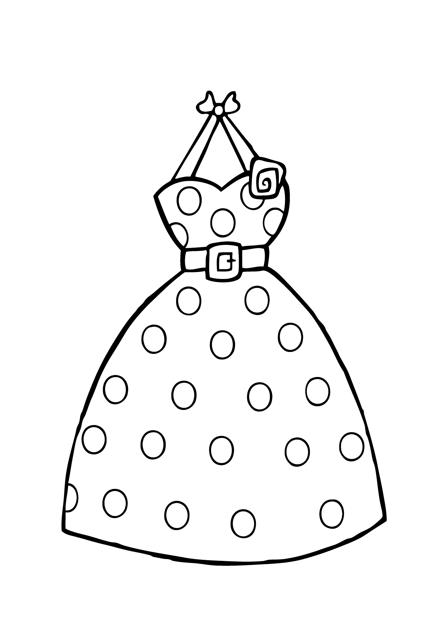 Dress Polka Dot Coloring Page