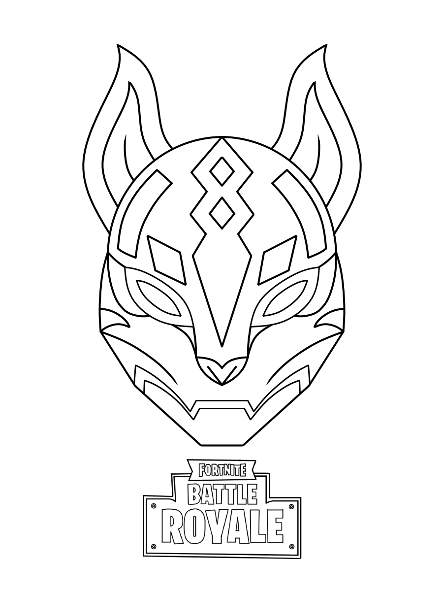 Drift Ultimate Mask Fortnite Coloring Page