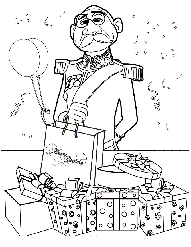Duke Of Weselton Colouring Page Coloring Page
