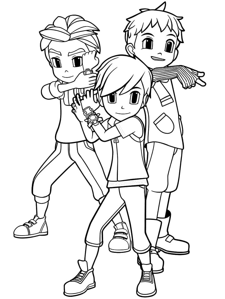 Dylan, Ryan and Kory Coloring Page
