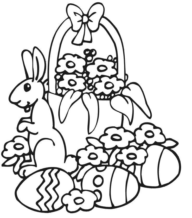 Easter Basket 4 Coloring Page