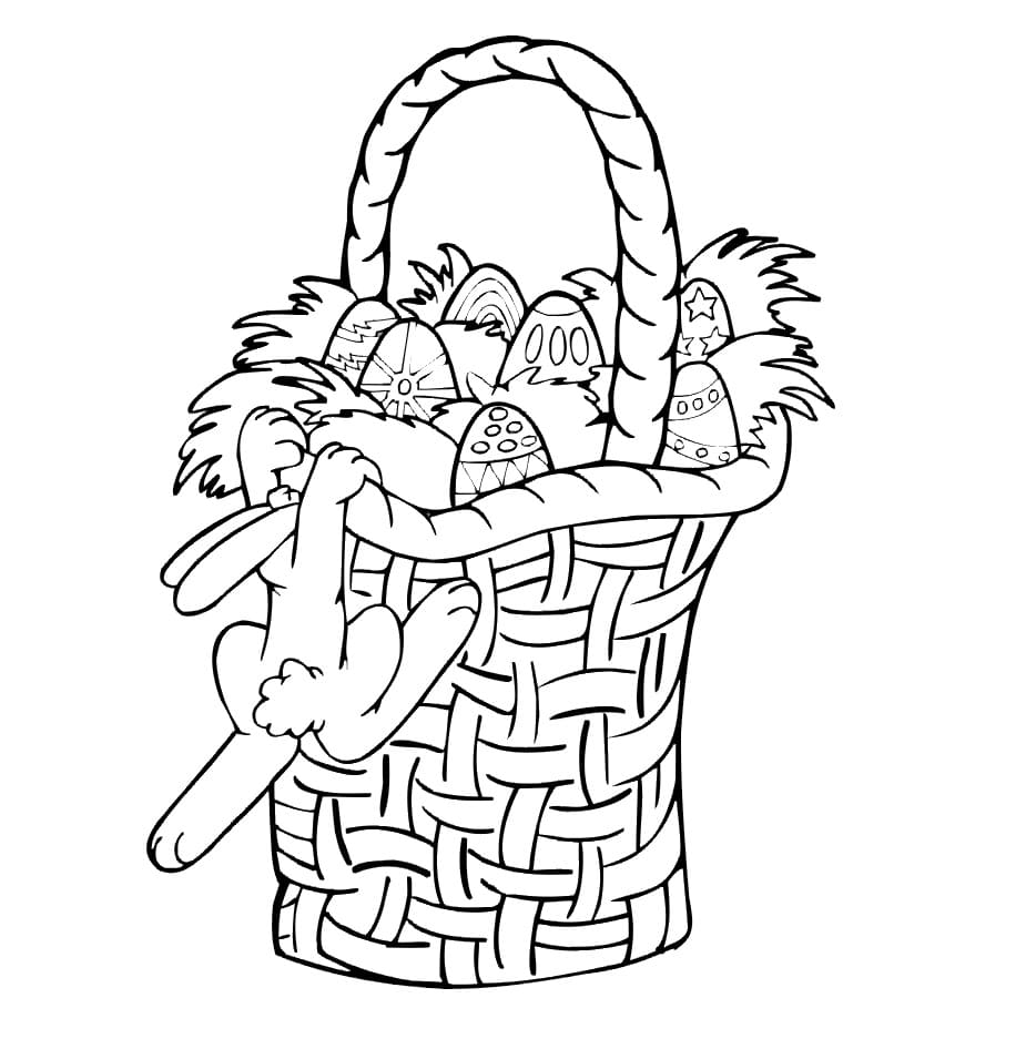 Easter Basket 5 Coloring Page