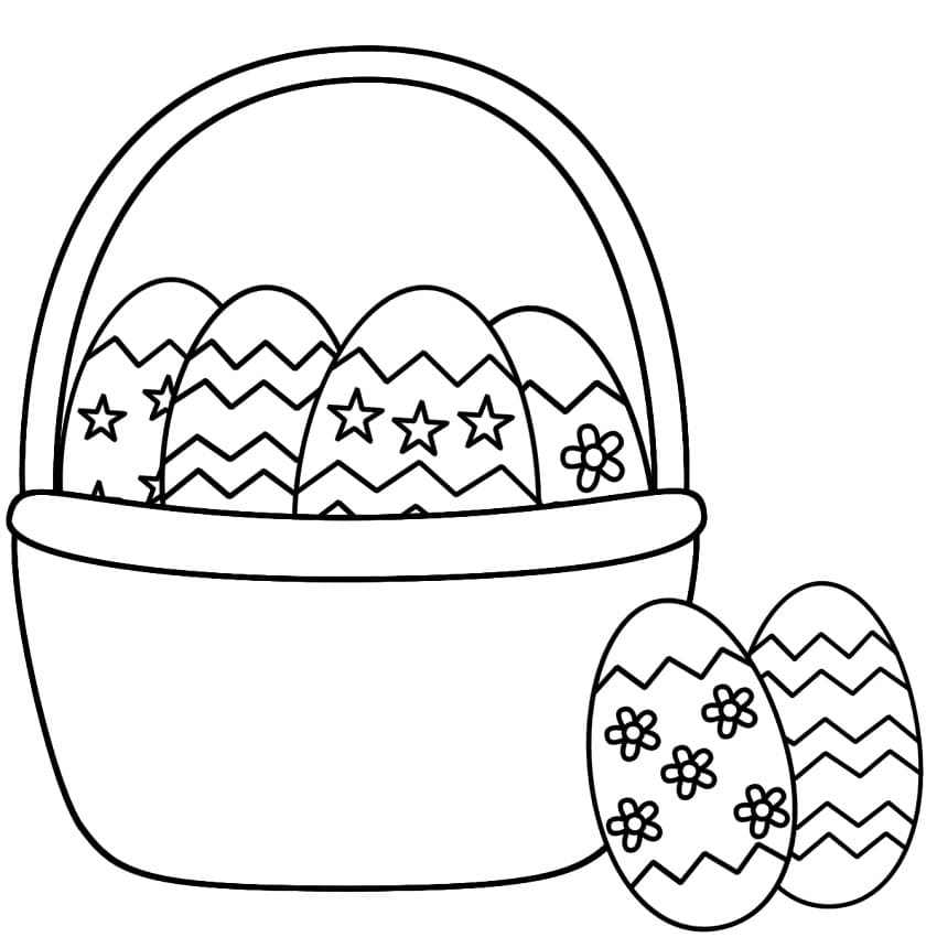 Easter Basket 7 Coloring Page