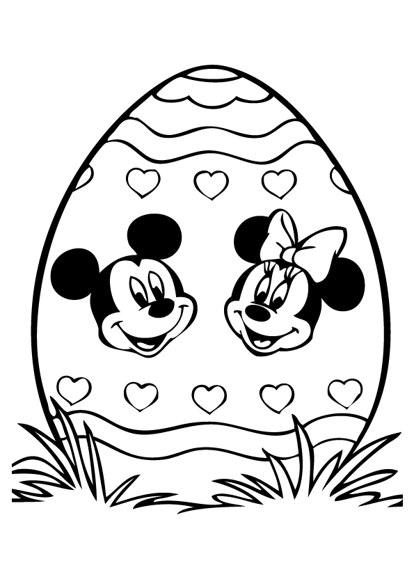 Easter Egg Disney Mickey Coloring Page