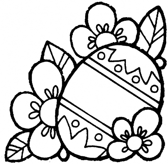 Easter Egg Flowersjpg Coloring Page