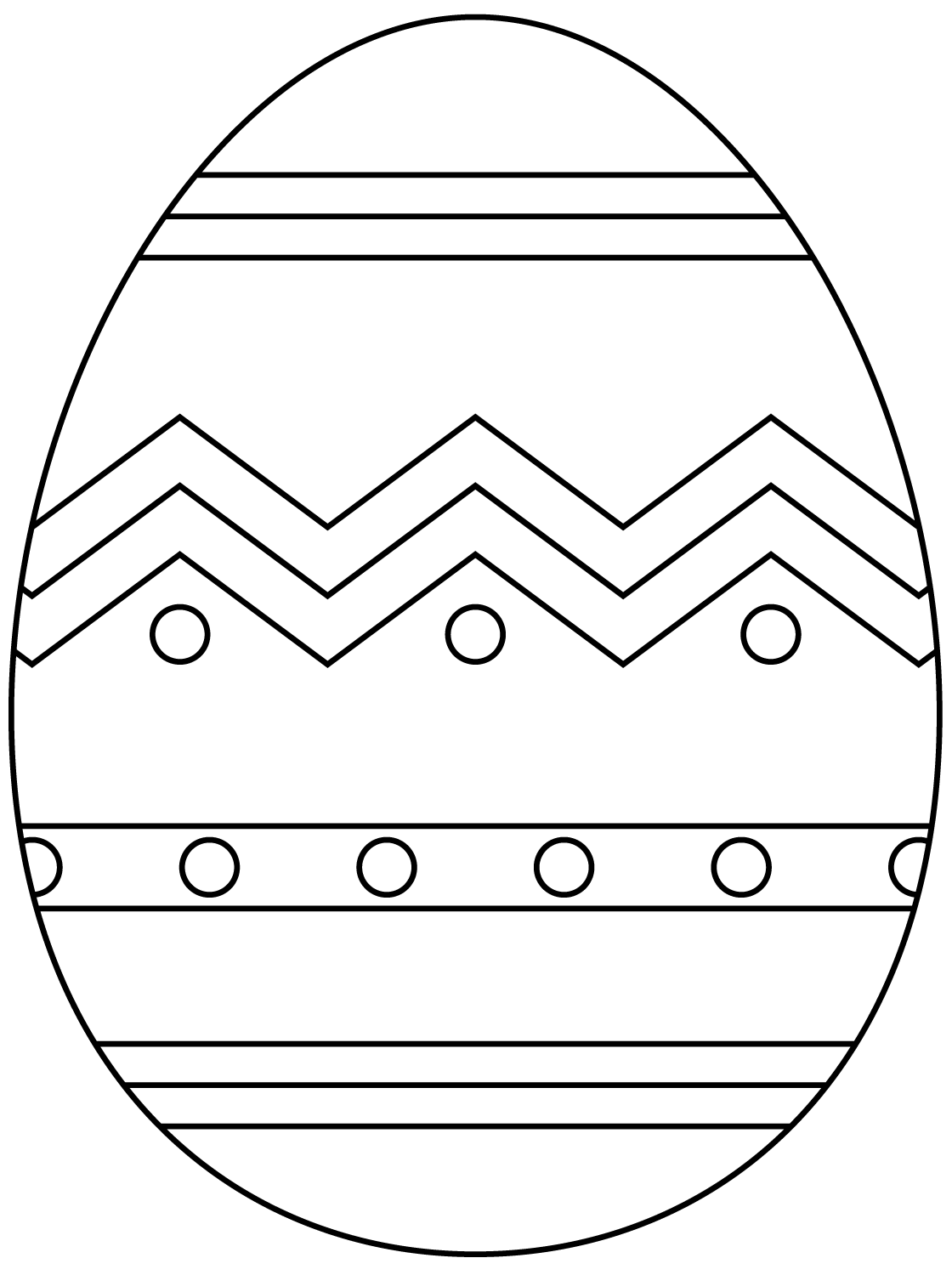Easter Egg With Abstract Pattern 1 Coloring Page