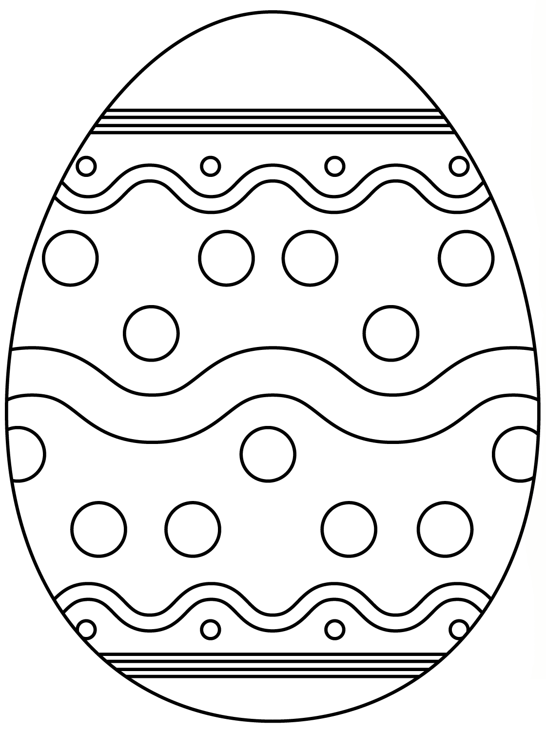 Easter Egg With Abstract Pattern 4 Coloring Page