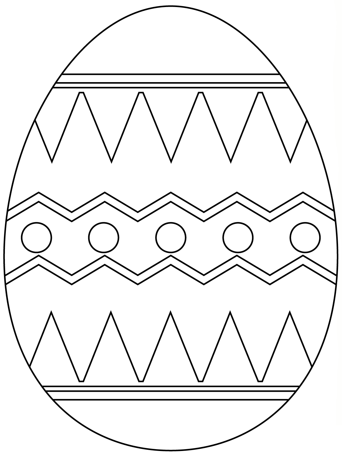 Easter Egg With Abstract Pattern 5 Coloring Page