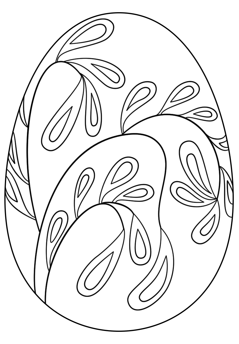 Easter Egg With Floral Pattern