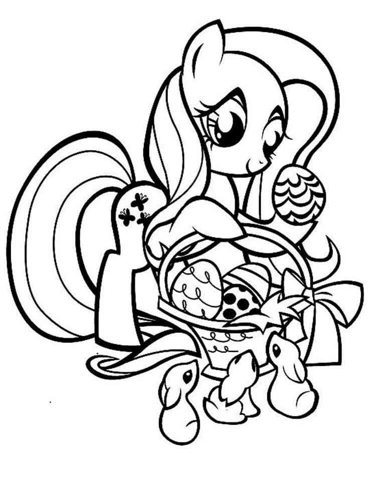 Easter Fluttershy Coloring Page