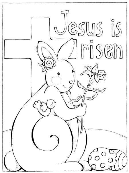 Easter Jesus Coloring Page