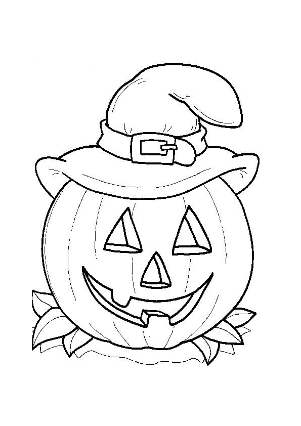 Easy Halloween For Kids Coloring Page