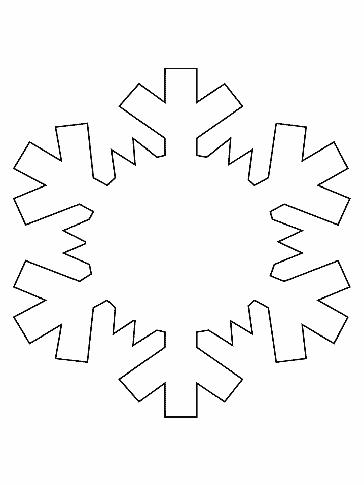 Easy Winter Snowflake Coloring Page