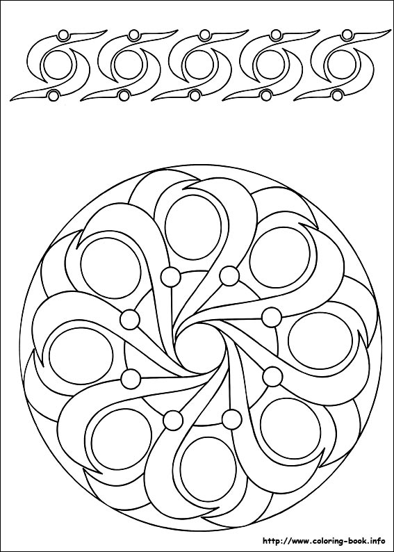 Easy Simple Mandala 48 Coloring Page