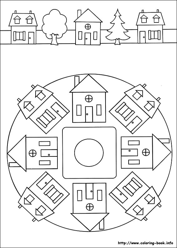 Easy Simple Mandala 50 Coloring Page