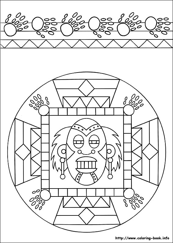 Easy Simple Mandala 53 Coloring Page