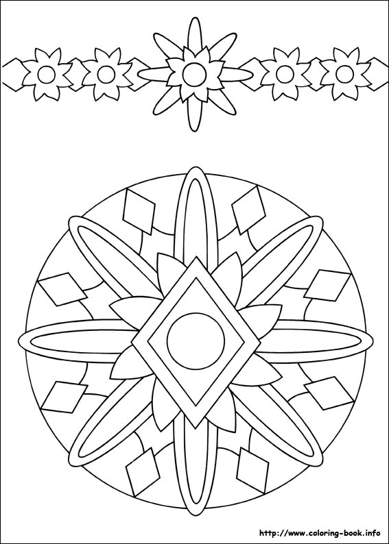 Easy Simple Mandala 54 Coloring Page