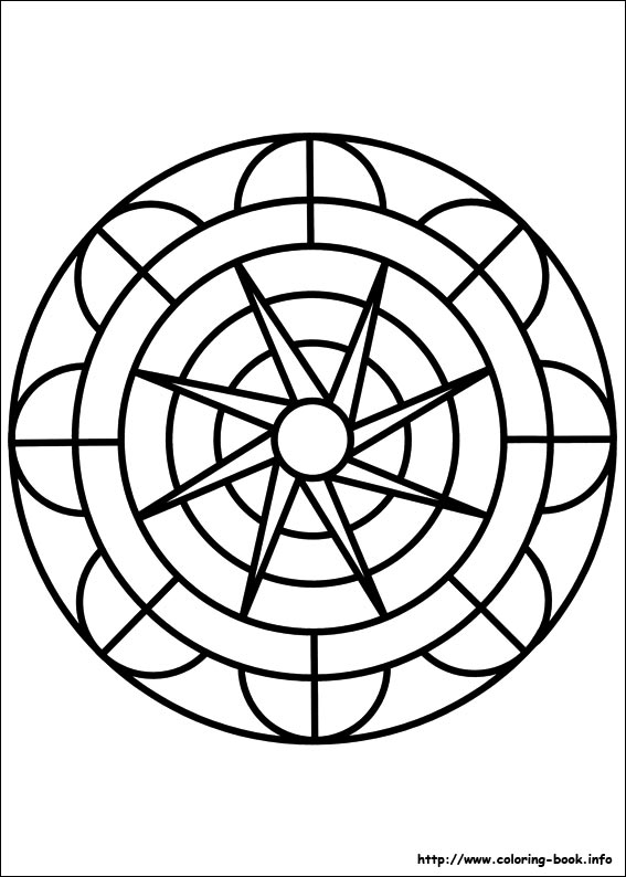 Easy Simple Mandala 72 Coloring Page