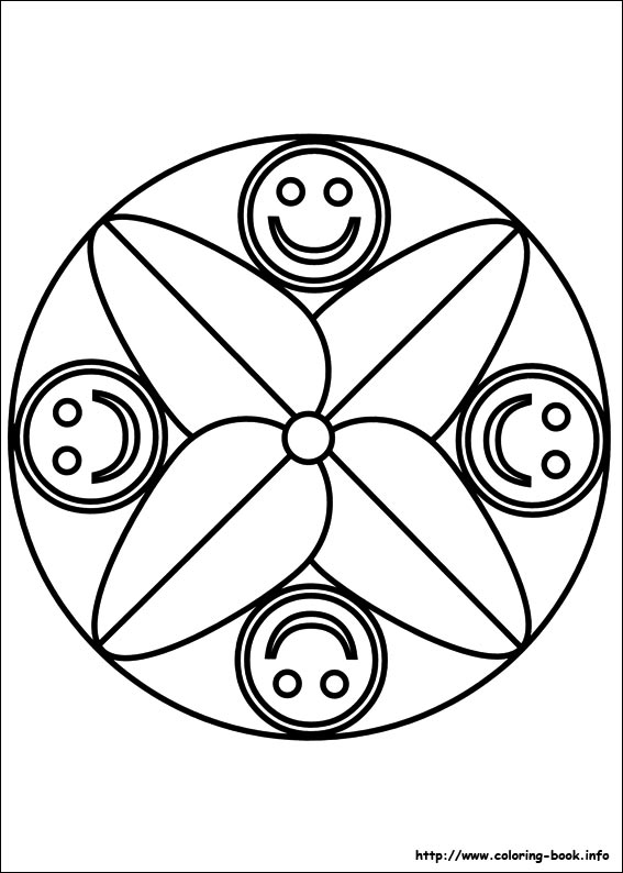 Easy Simple Mandala 73 Coloring Page