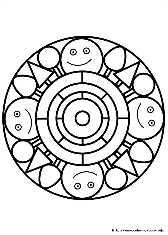 Easy Simple Mandala 90 Coloring Page
