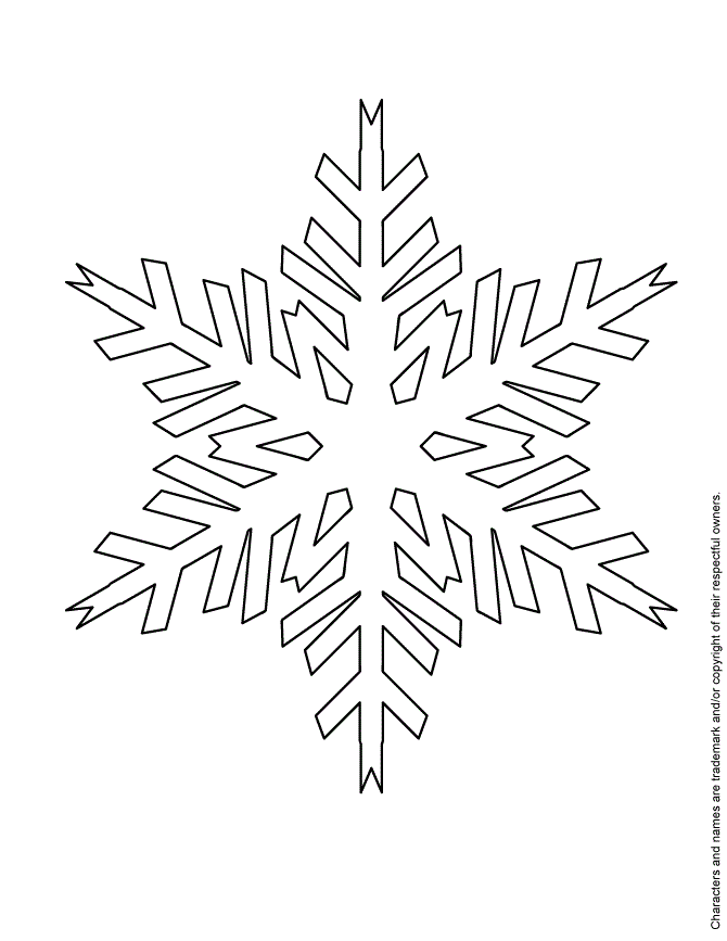 Easy Snowflake Coloring Page