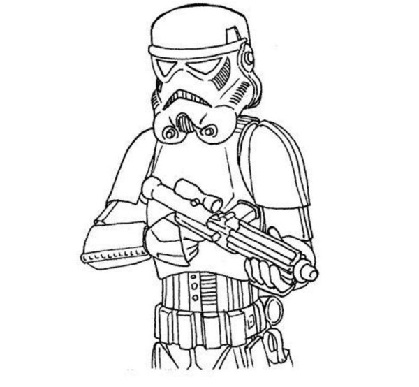 Easy Stormtrooper Star Wars Coloring Page
