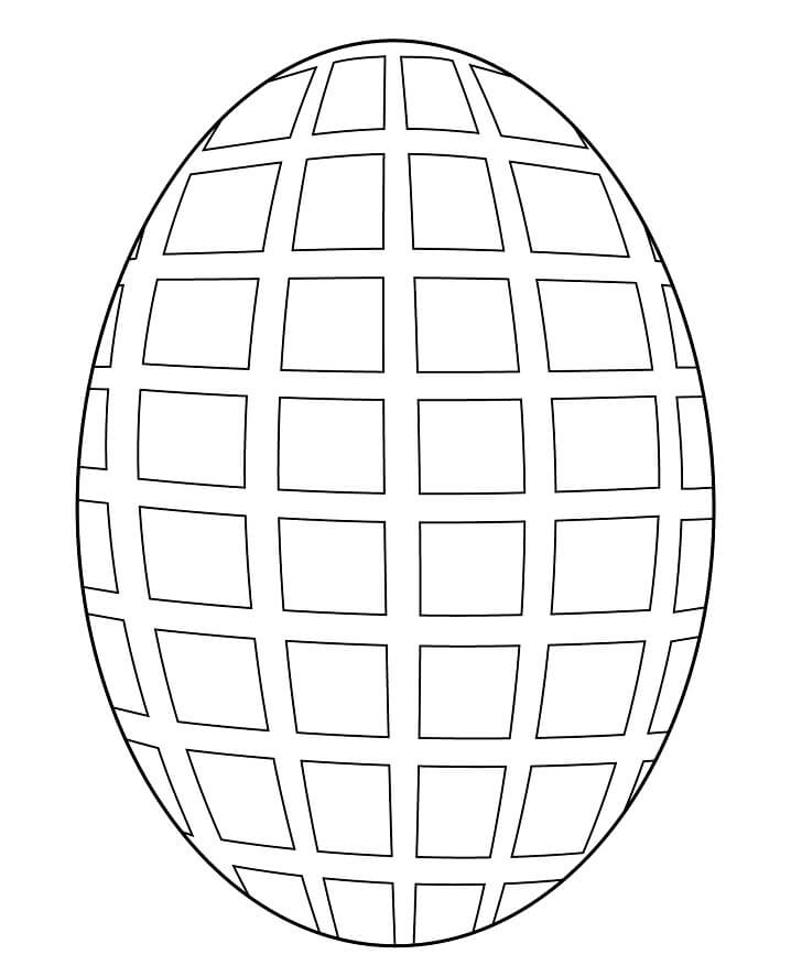 Egg Mosaic Coloring Page