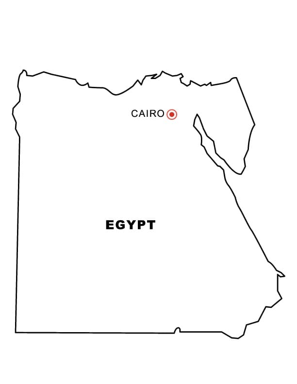Egypt’s Map Coloring Page