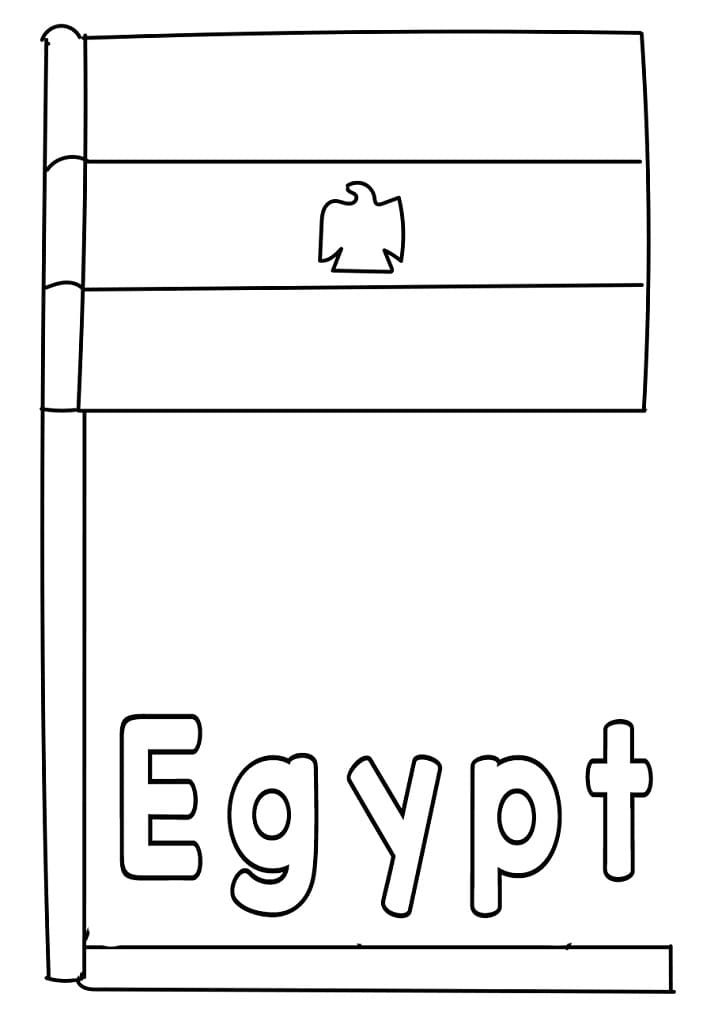 Egypt Flag 1 Coloring Page