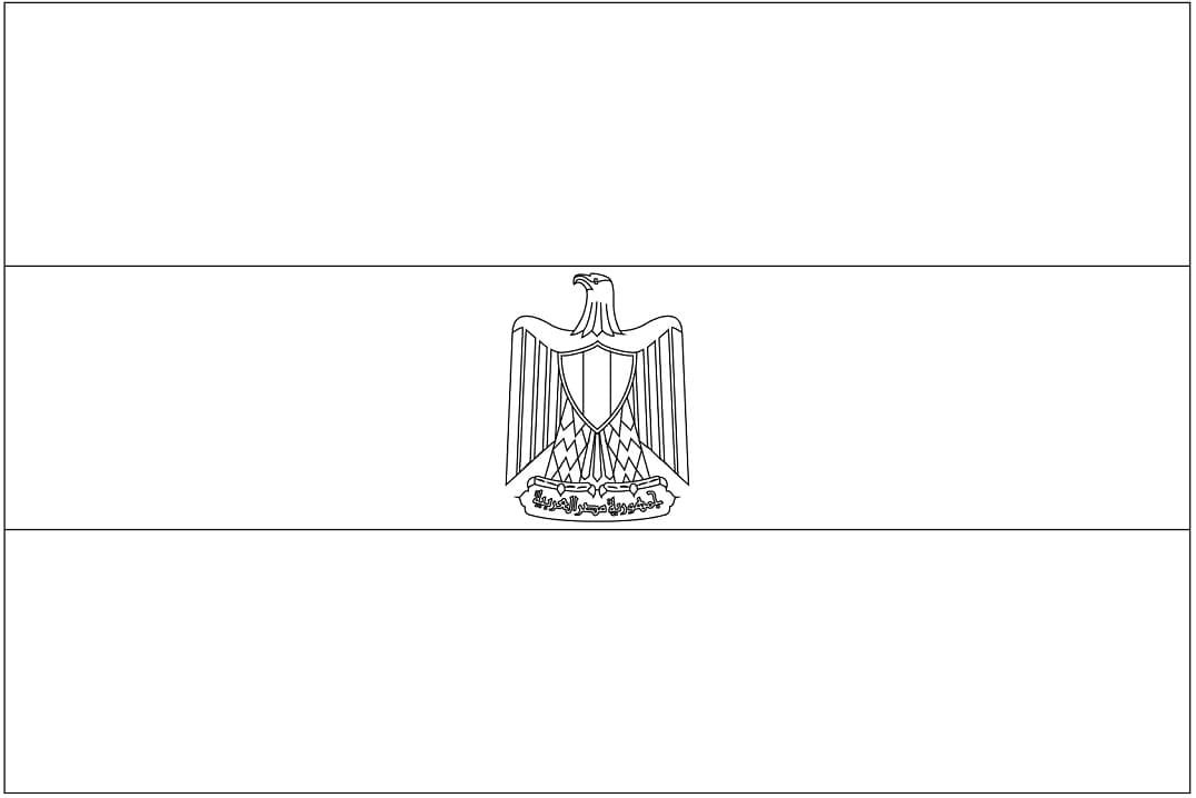 Egypt Flag 2 Coloring Page
