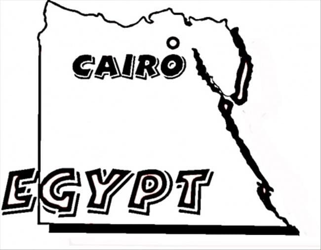 Egypt Map Coloring Page