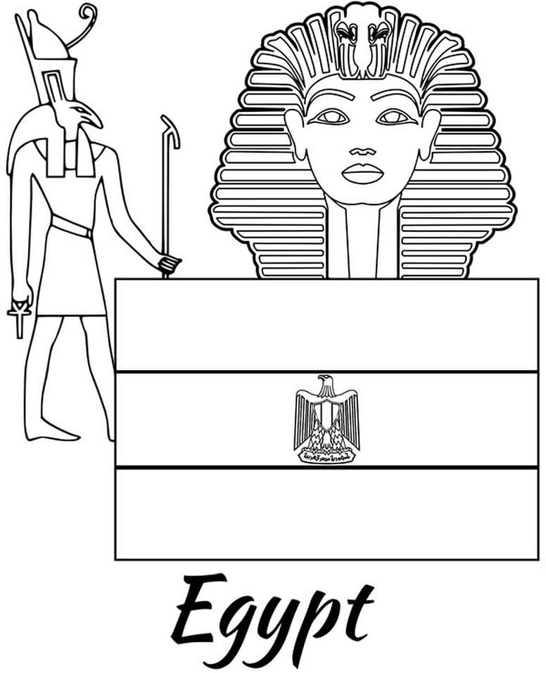 Egypt Symbols Coloring Page