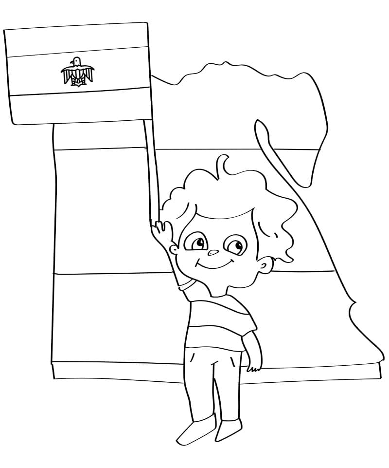 Egyptian Boy Coloring Page