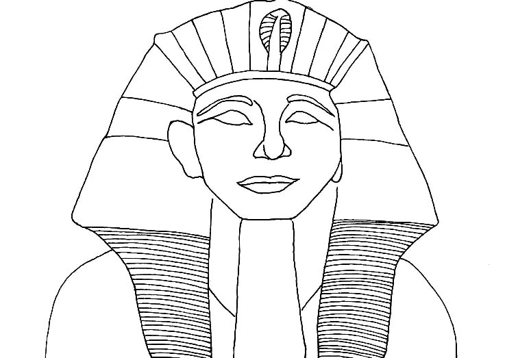 Egyptian Pharaoh Coloring Page