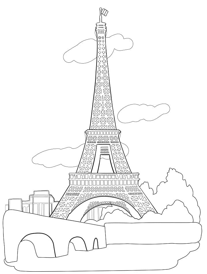 Eiffel Tower To Print For Kids