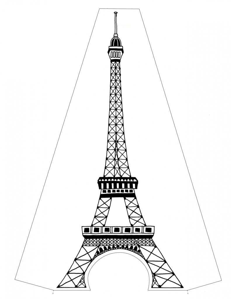 Simple Eiffel Tower For Kids