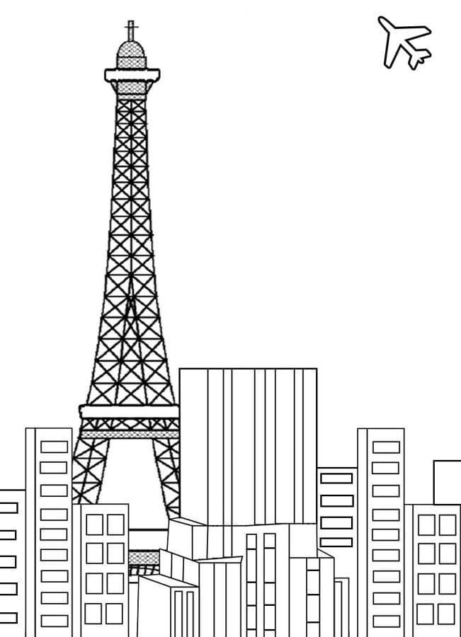 Eiffel Tower in City