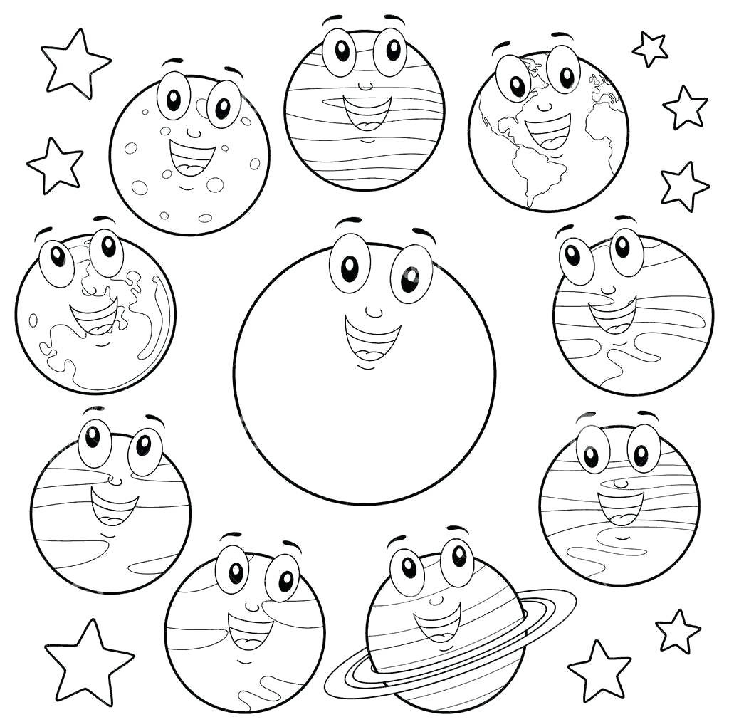 Eight Planets Cartoon Sun