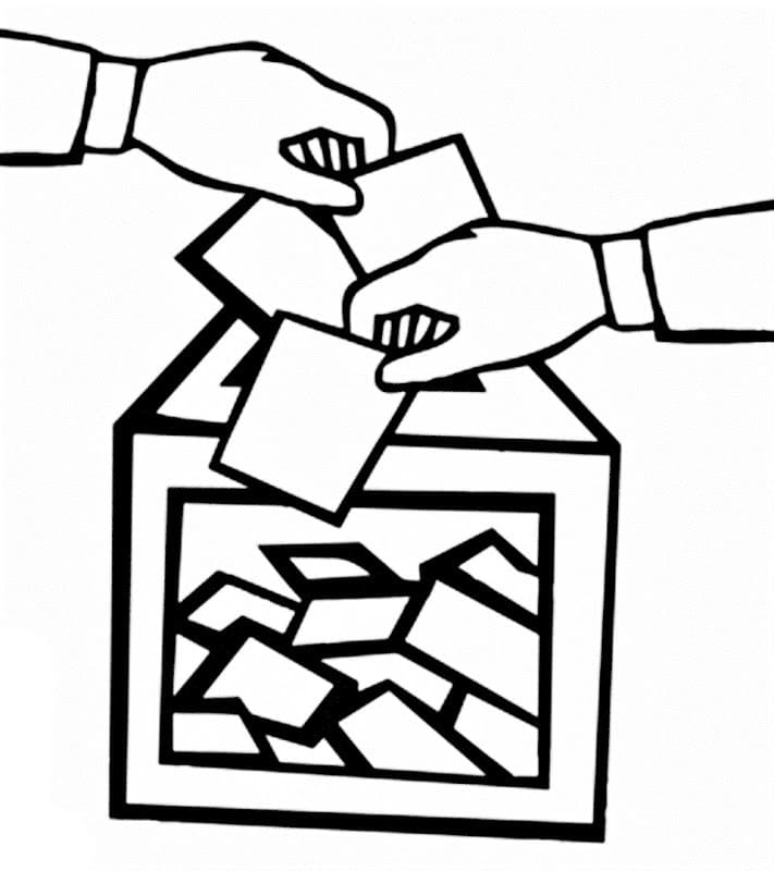 Election Day 10 Coloring Page