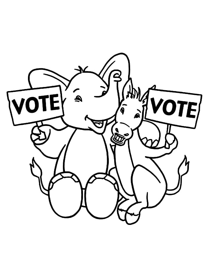 Election Day 5 Coloring Page