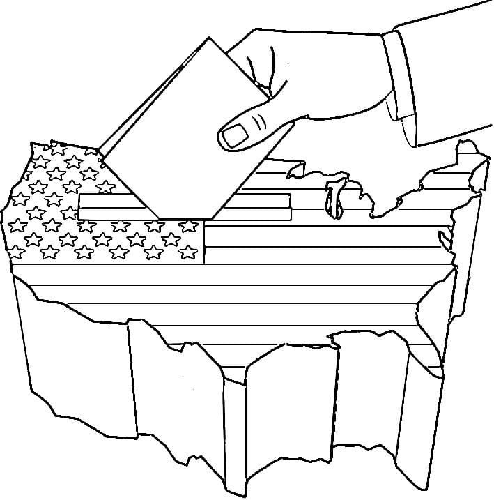 Election Day 6 Coloring Page