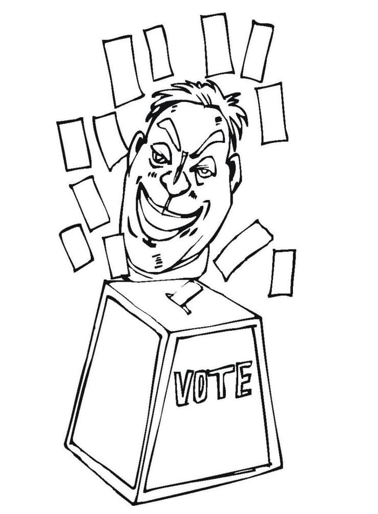 Election Day 8 Coloring Page